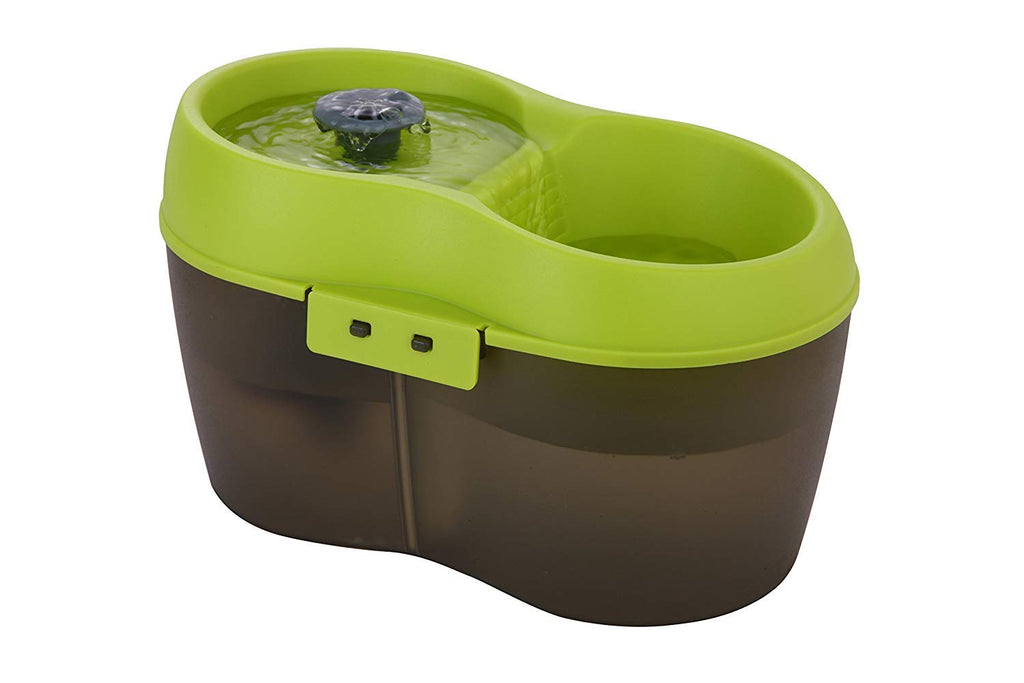 Lime Green Translucent Black 67 fl. oz Cat Water Fountain Y483848