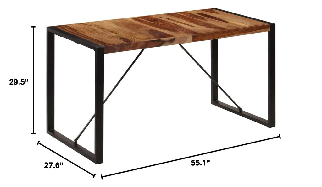 Square Solid Sheesham Wood Dining Table I8799