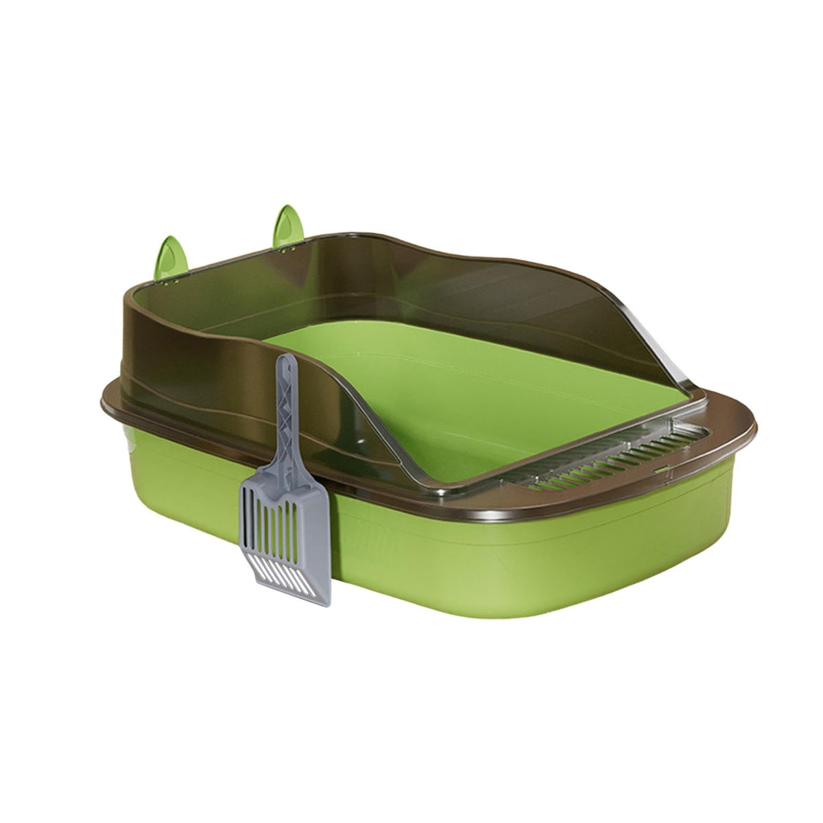 Green Semi Closed Sifting Cat Litter Box F839