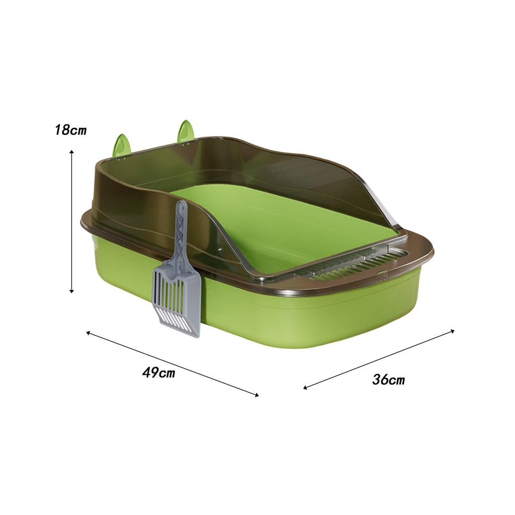 Green Semi Closed Sifting Cat Litter Box F839