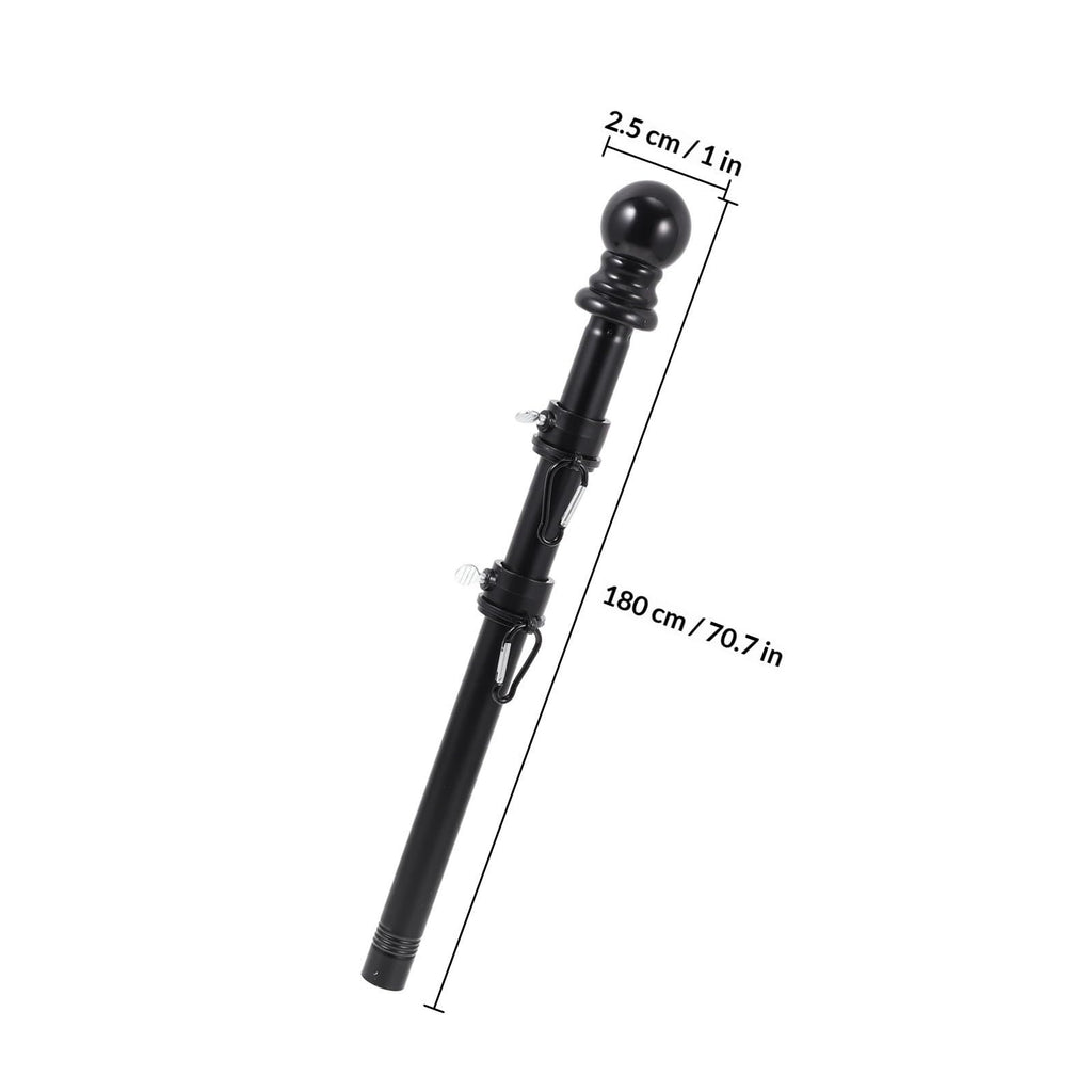 Black Rotating Flagpole Assembly with Base D556