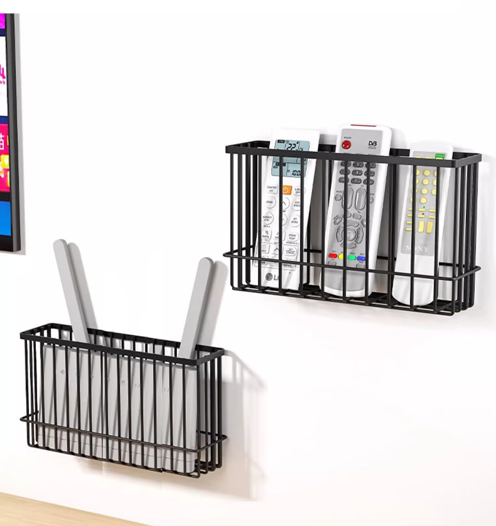 Self Adhesive Wall Mounted Storage Box (Black) W9856