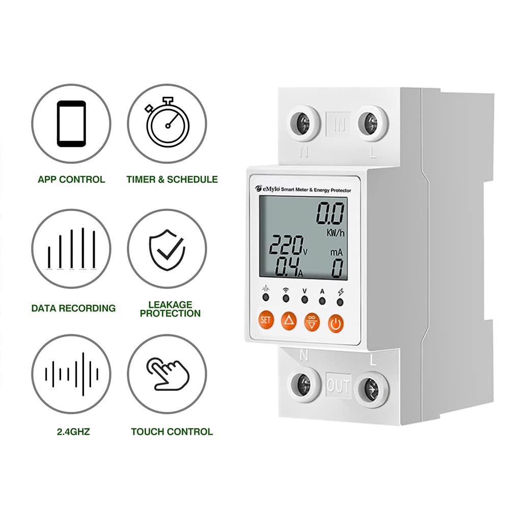 63A Single-Phase WiFi Energy Meter with LCD M398560