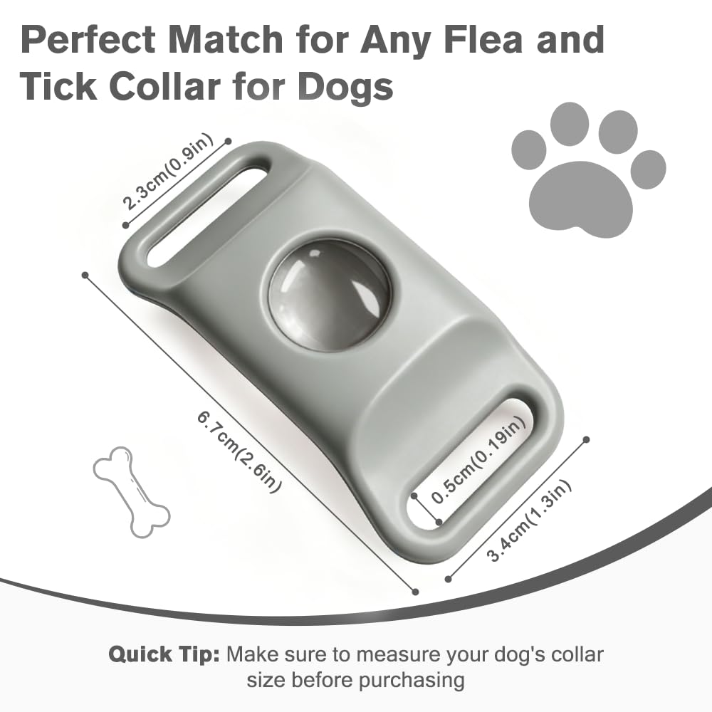 Flea and Tick Pendant for Dogs with 2 Silicone Buckles 4 Refills T527348