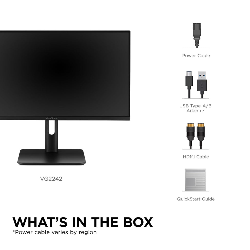 22 Inch 1080p VA Monitor with HDMI DisplayPort VGA USB H33244
