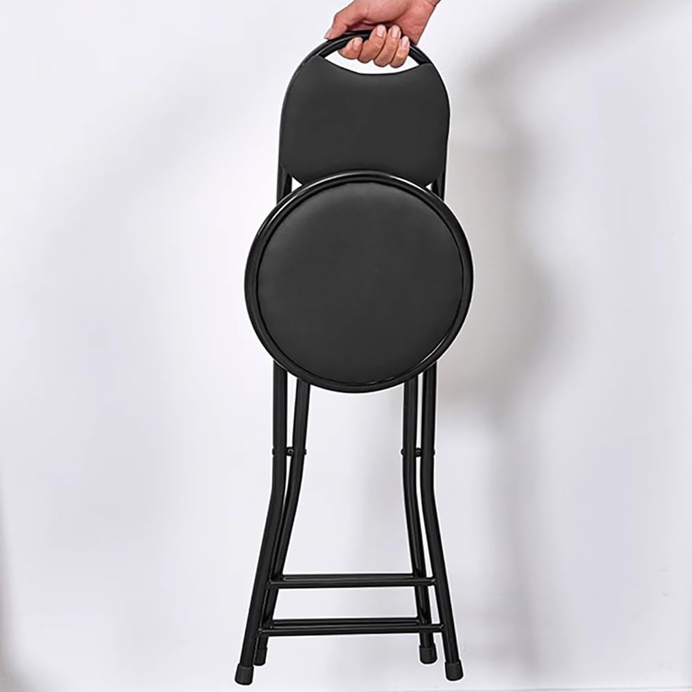 Folding Bar Stool with Padded Cushion Back T7032