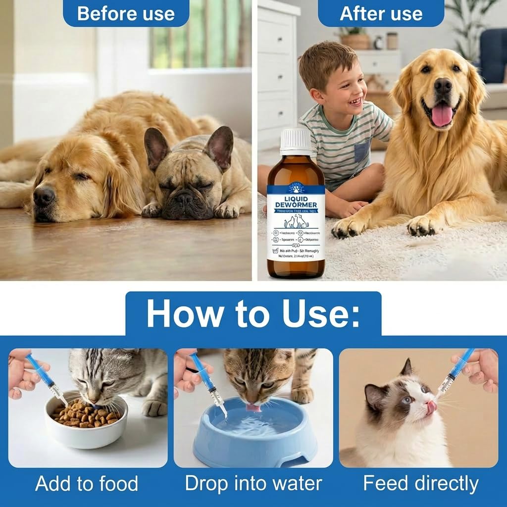 Dog & Cat Worm Care Liquid 3.38 fl oz M856234