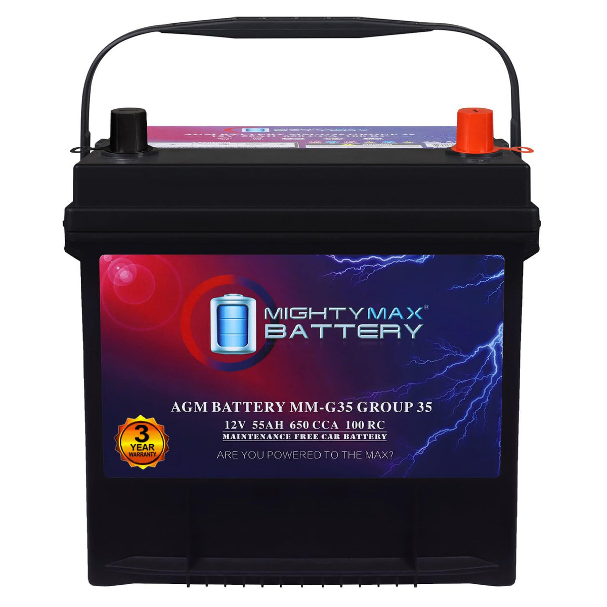 12V 55Ah AGM Replacement Battery W737