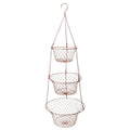 3 Tier Heavy Duty Wire Fruit and Vegetable Basket with Hooks N1179