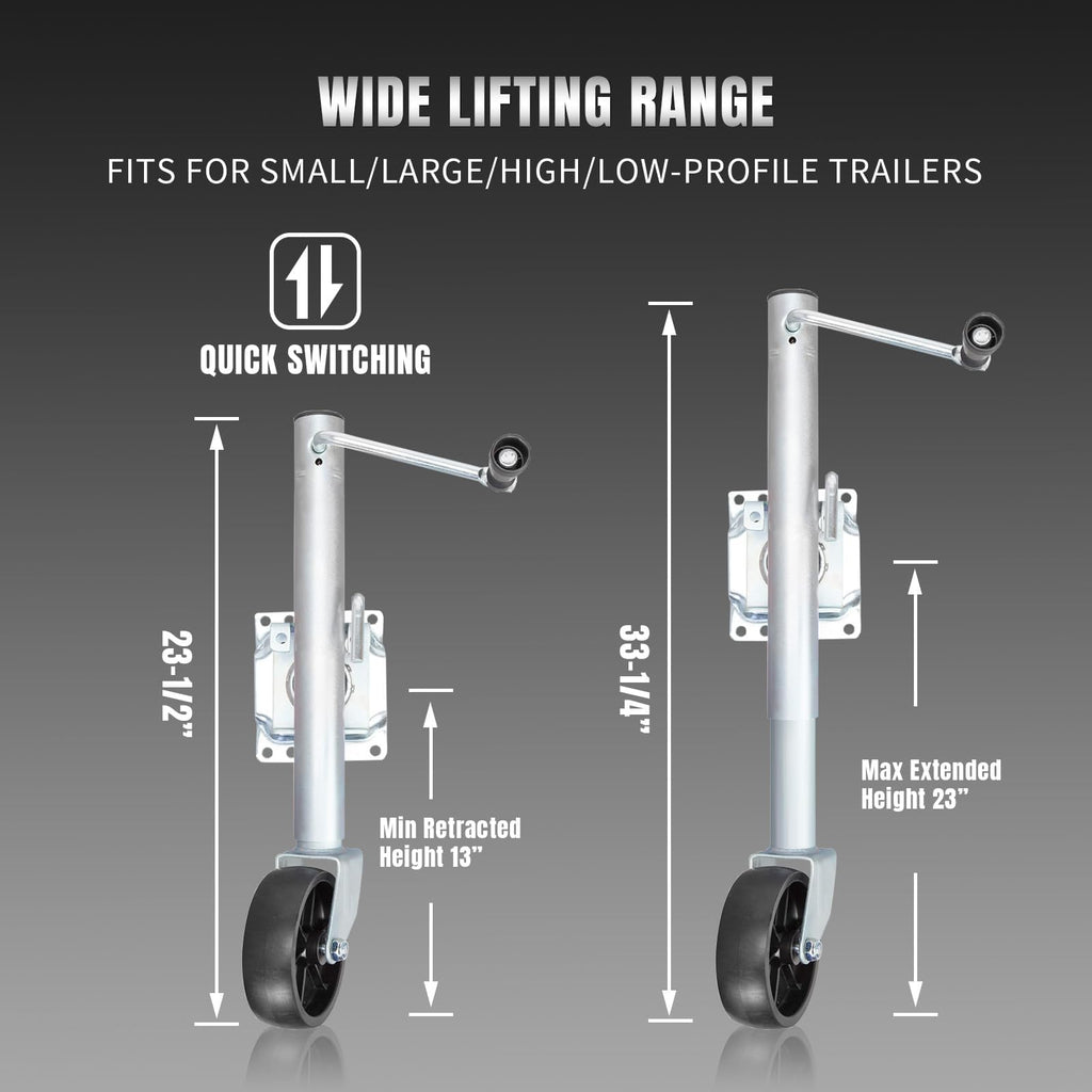 1000 lbs Trailer Jack with Wheel C5508