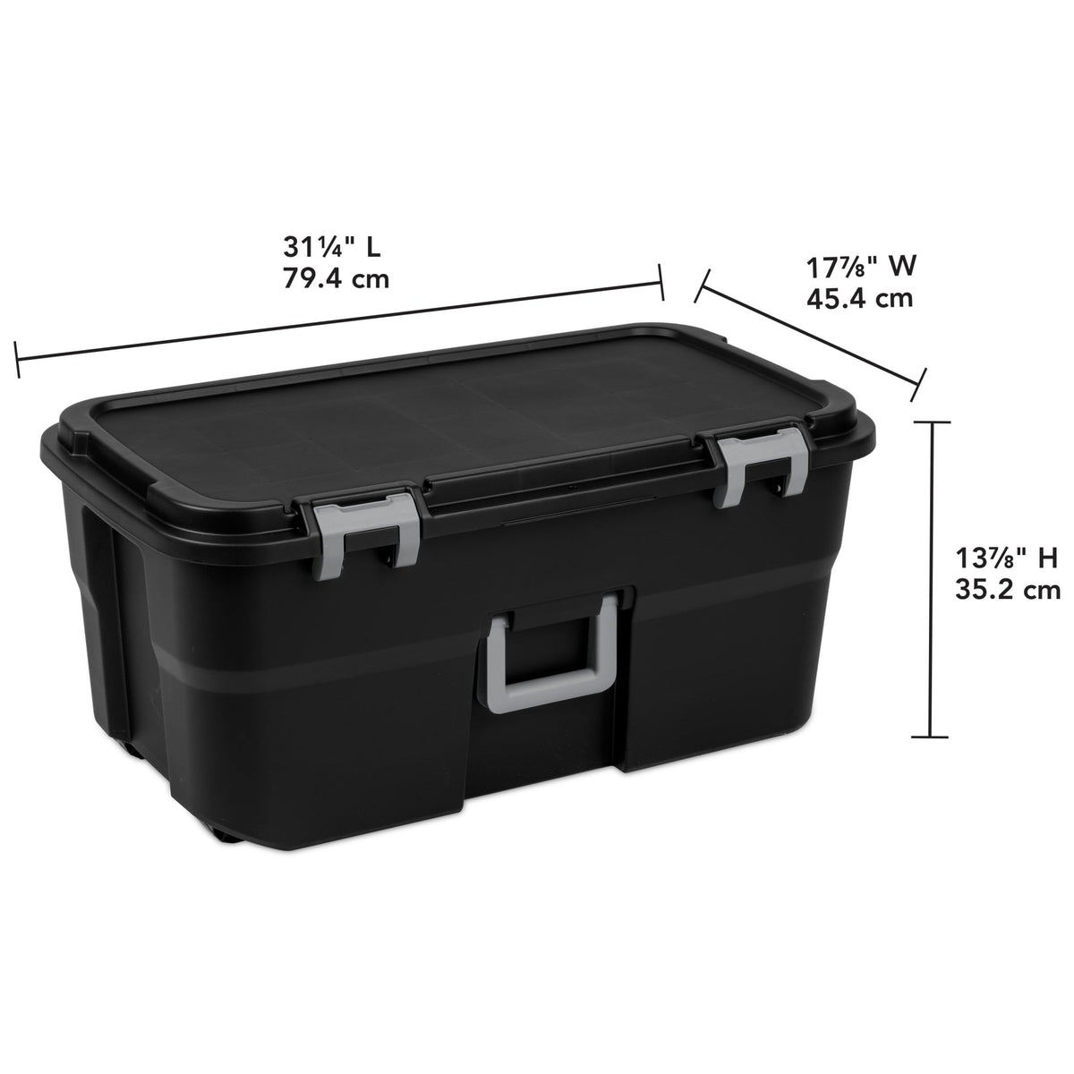 22 Gallon Lockable Wheeled Plastic Storage Trunk R212431