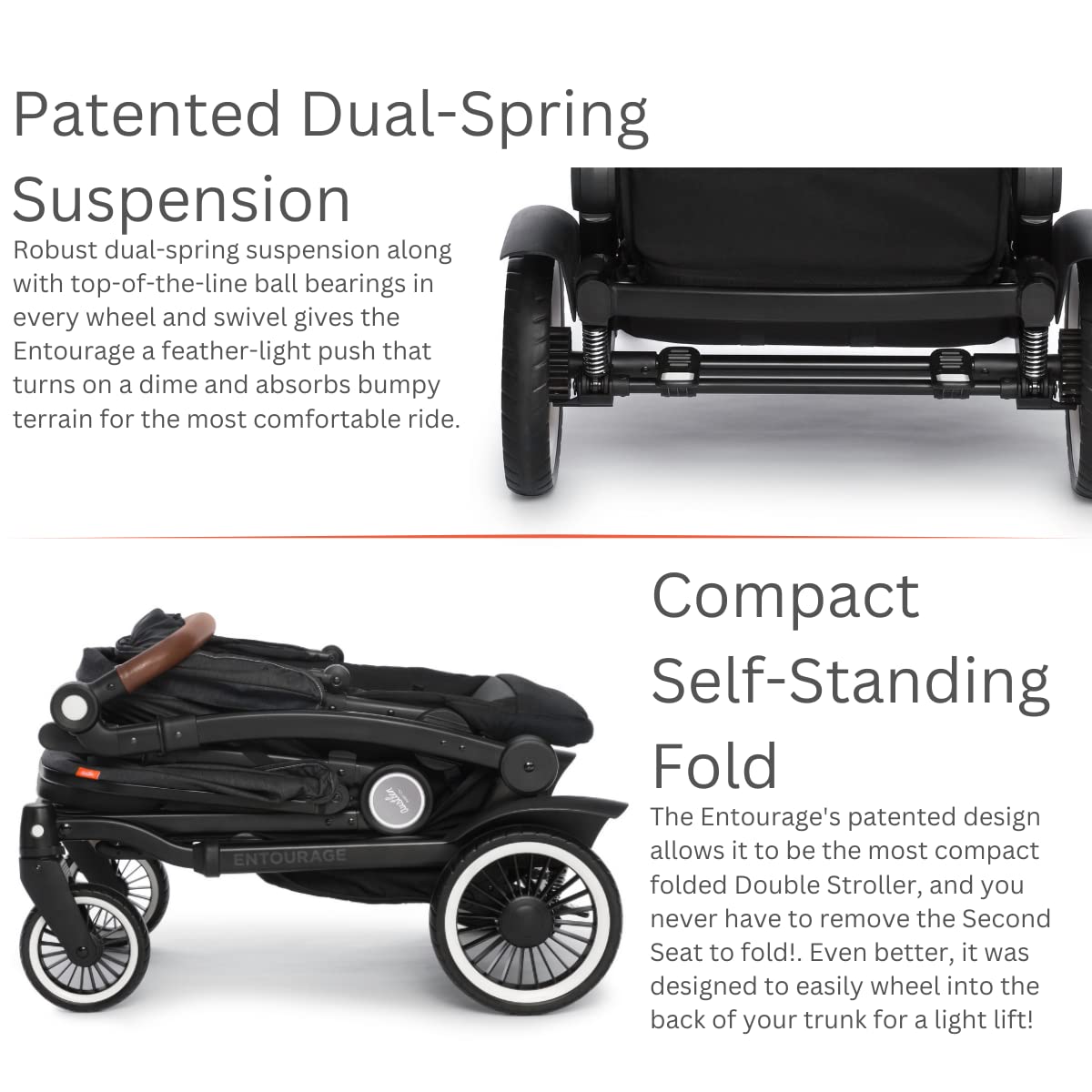 Black Double Stroller D6970