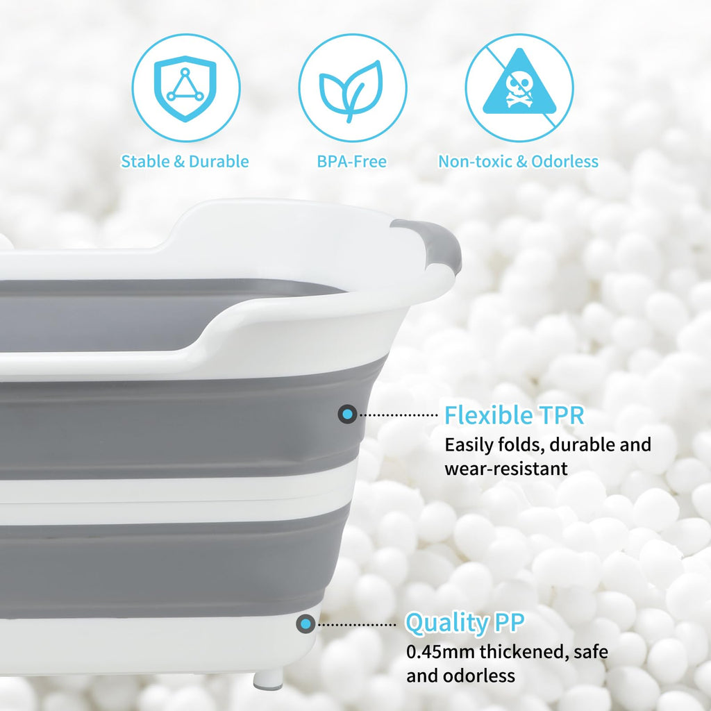 27L Raised Collapsible Dog Bathtub with Drain A95328