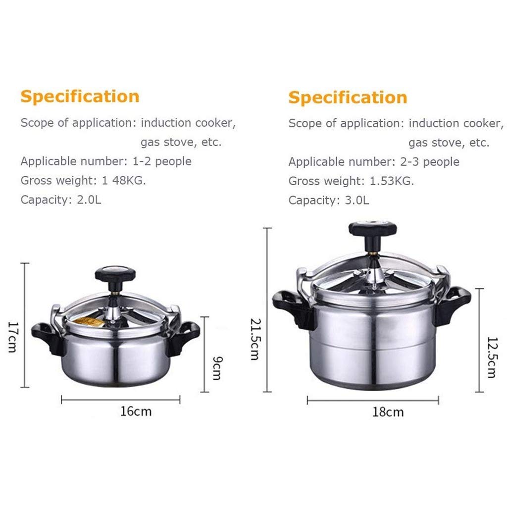 Aluminum Pressure Cooker, Non-Stick Pan, Soup Pot, Skillet, 2L T26233