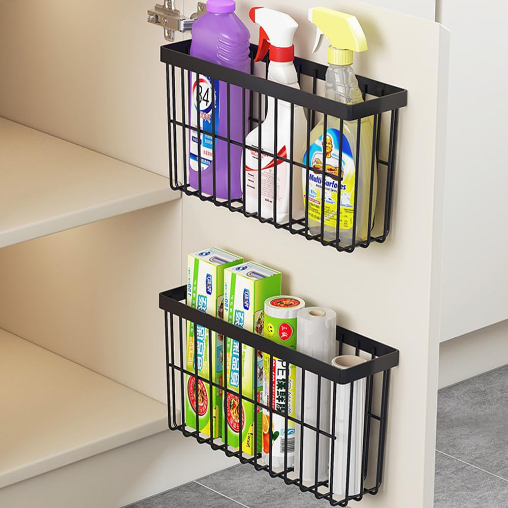 Self Adhesive Wall Mounted Storage Box (Black) W9856