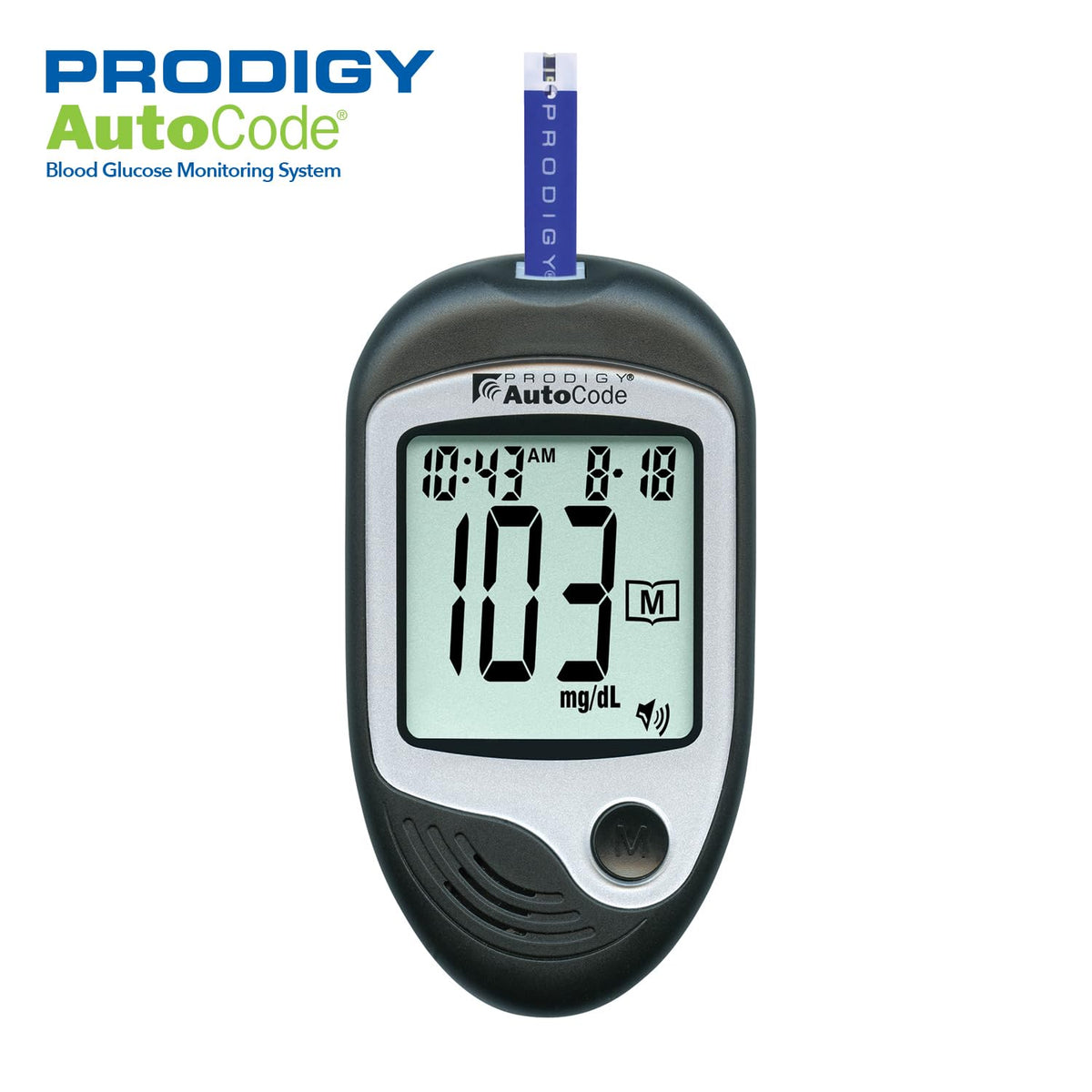 Blood Glucose Monitoring System with Talking Meter and Lancing Device W284
