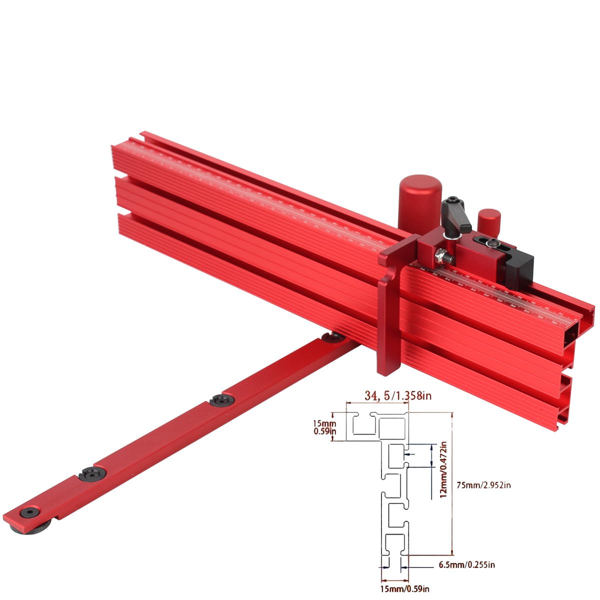 Table Saw Precision Miter System with Miter Fence & Bar Q133