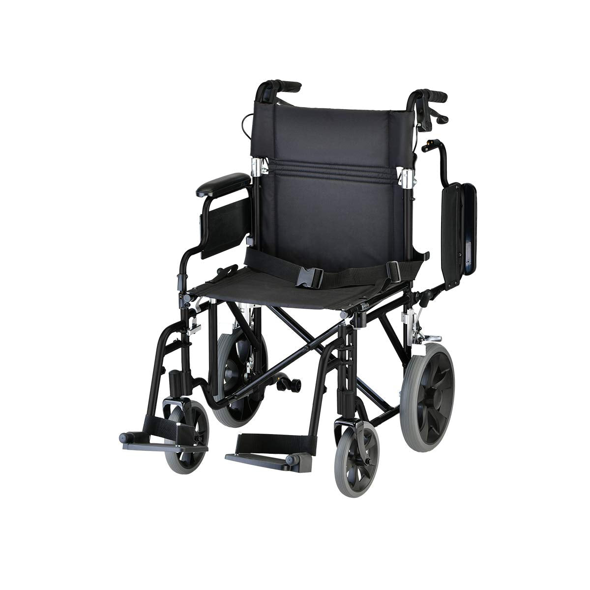 Lightweight Transport Chair with Locking Hand Brakes, Black S772