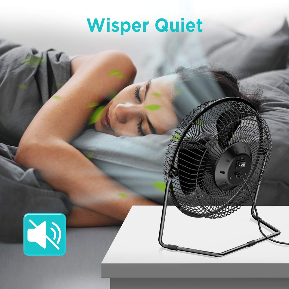 9 Inch USB Powered Desk Fan with Metal Frame D656864