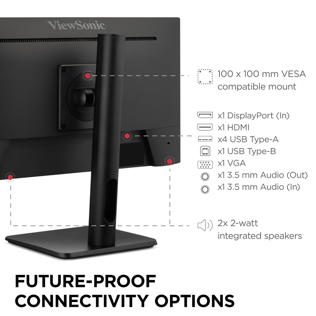 22 Inch 1080p VA Monitor with HDMI DisplayPort VGA USB H33244