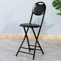 Folding Bar Stool with Padded Cushion Back T7032