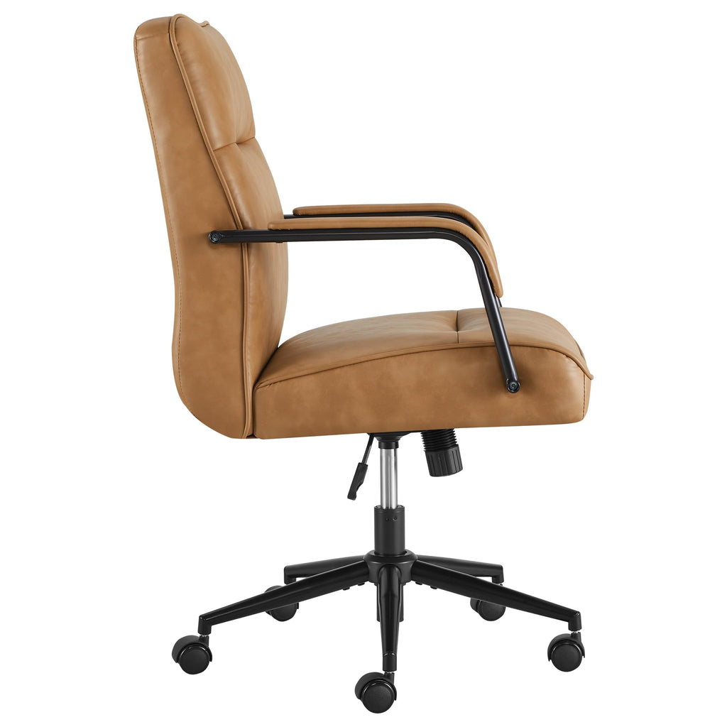 Ergonomic Faux Leather Office Chair with Lumbar Support A1787
