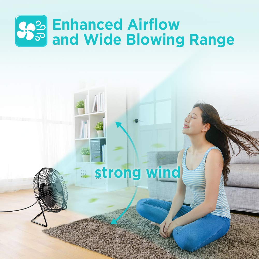 9 Inch USB Powered Desk Fan with Metal Frame D656864