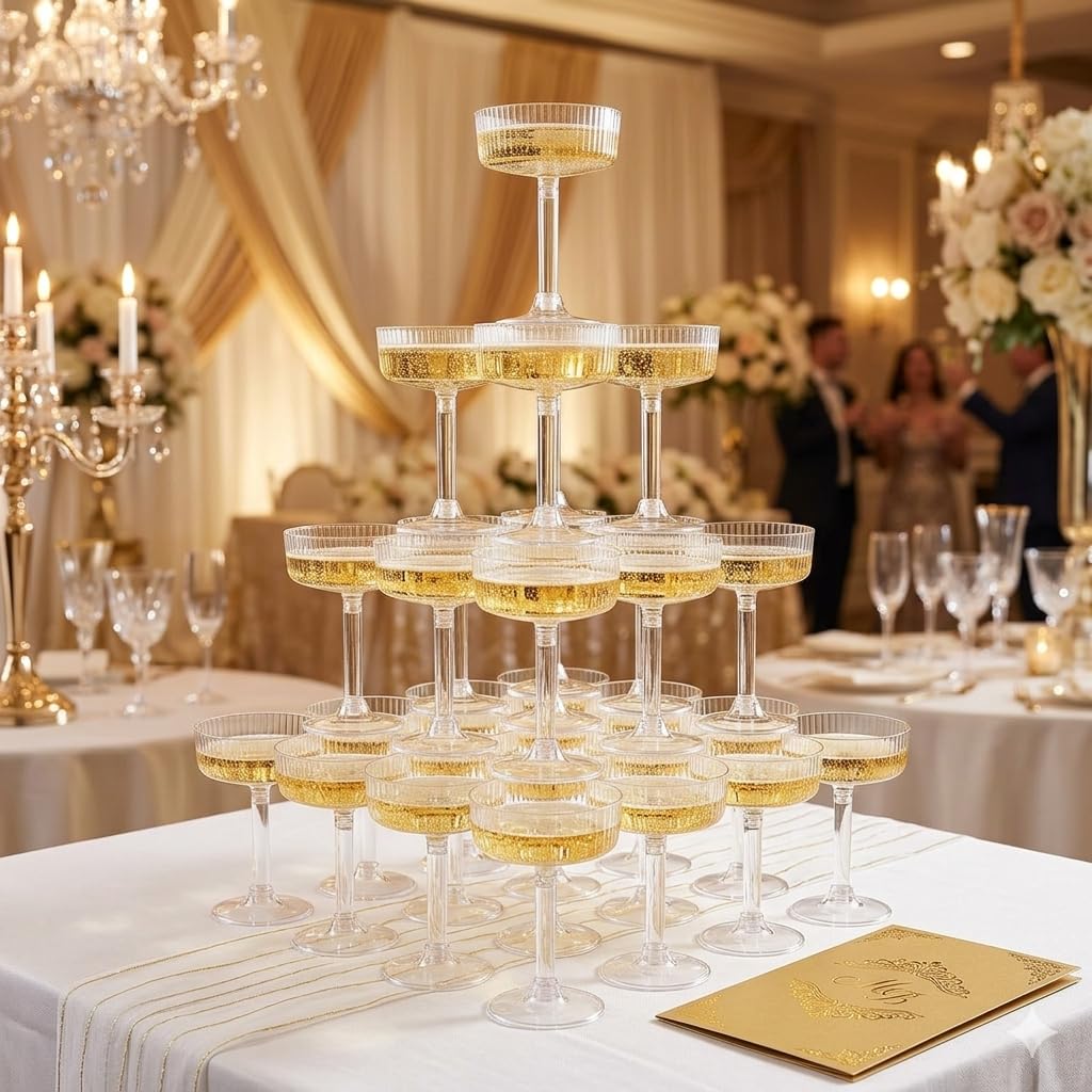 24 Pack 6oz Plastic Martini Glasses N3439