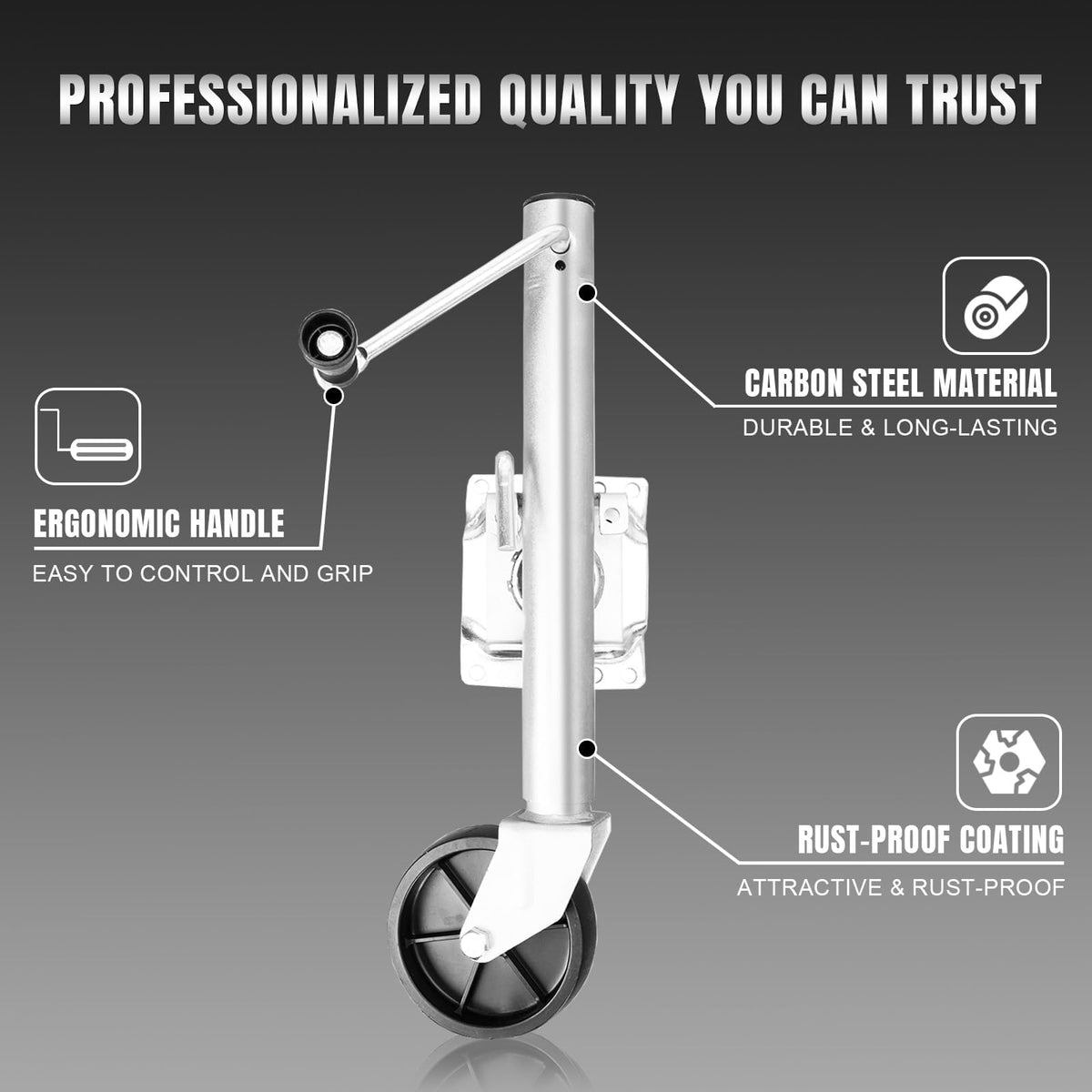 1000 lbs Trailer Jack with Wheel C5508