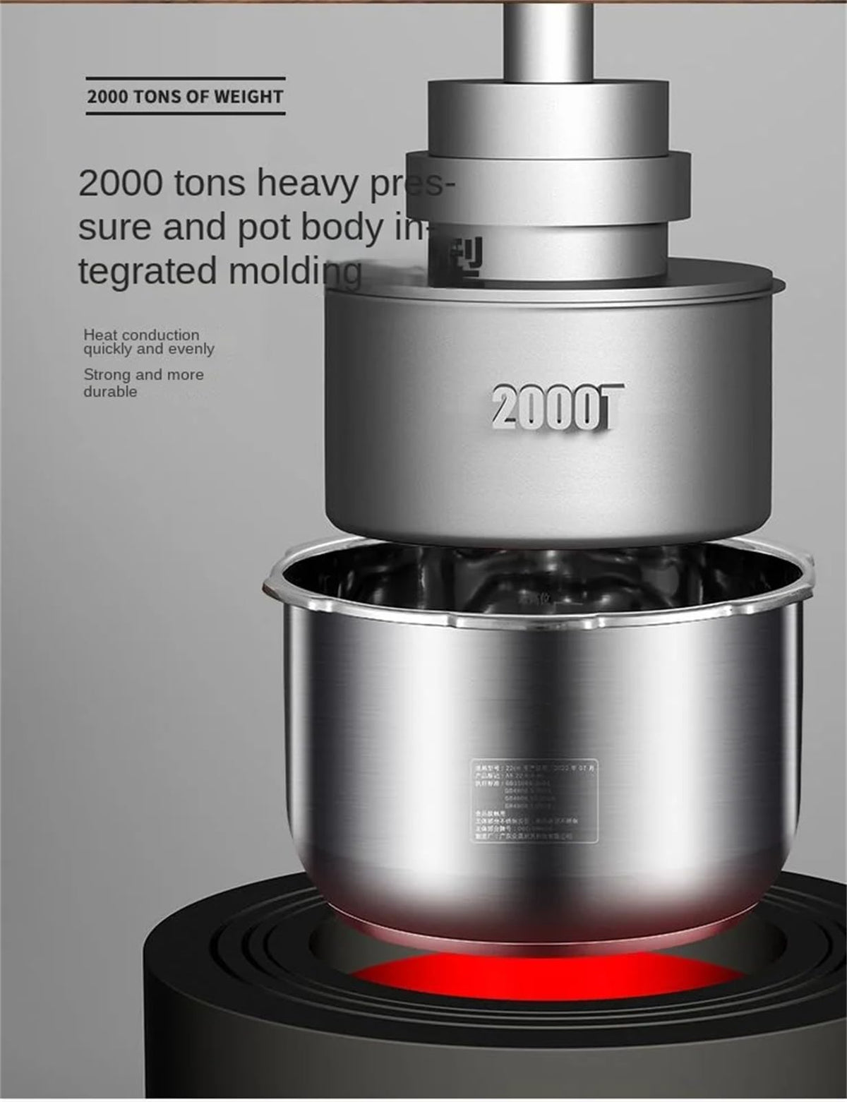 304 Stainless Steel 3L Pressure Cooker F94287
