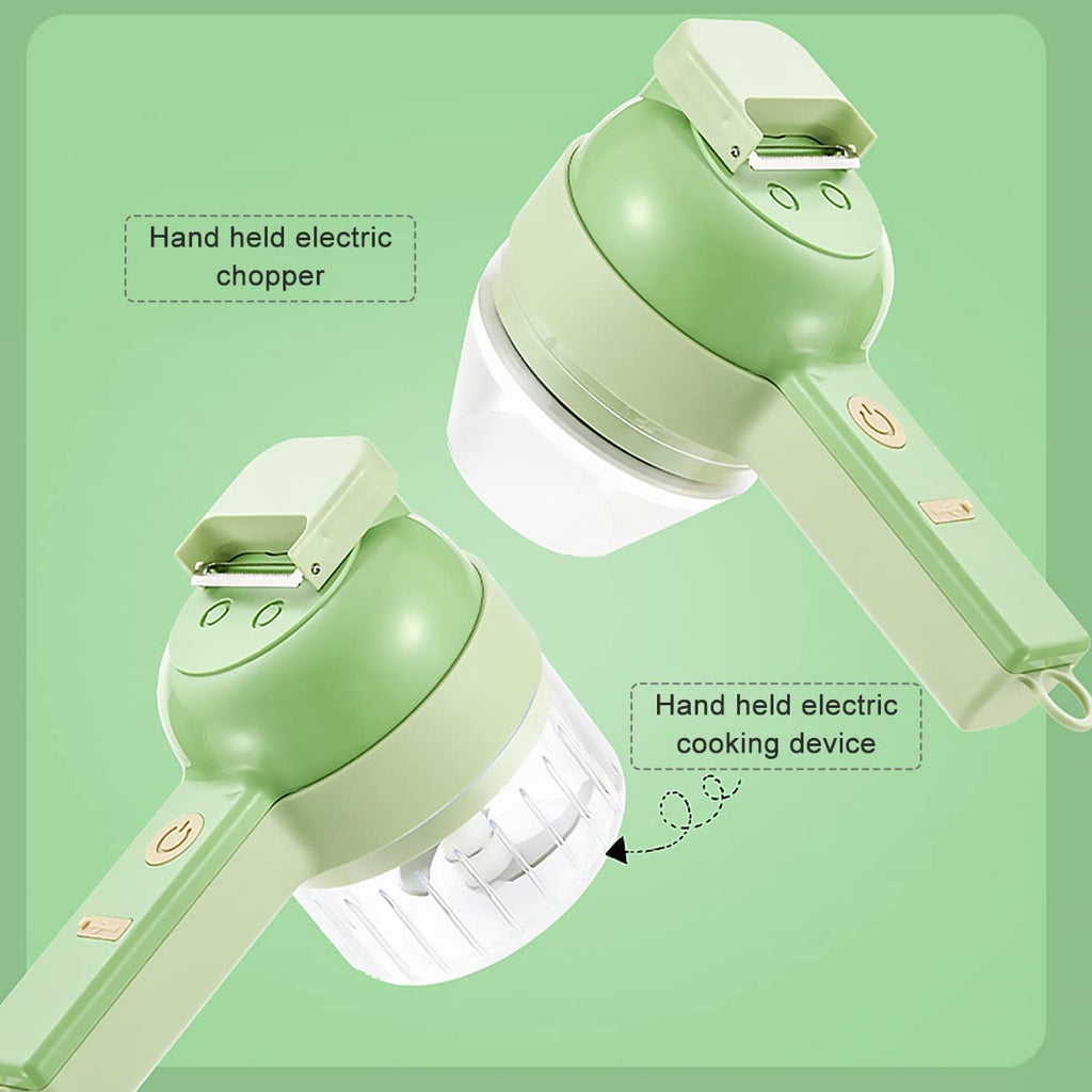 4 in 1 Handheld Electric Vegetable Cutter Set USB Rechargeable E321