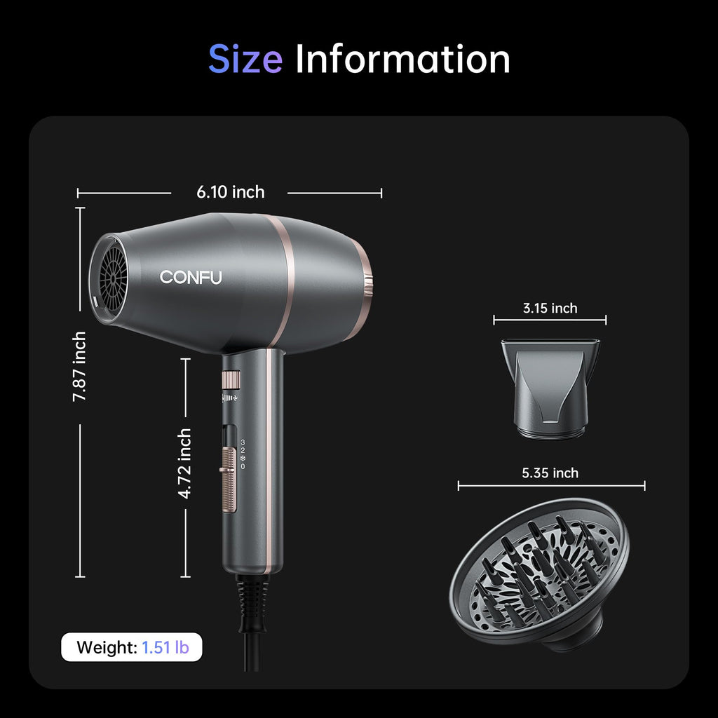 Ionic Hair Dryer with Diffuser 1875 Watt G738