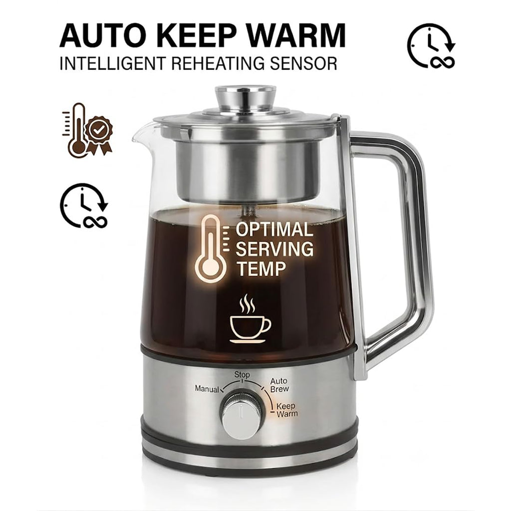10-Cup Borosilicate Glass Electric Percolator Coffee Pot Q326860