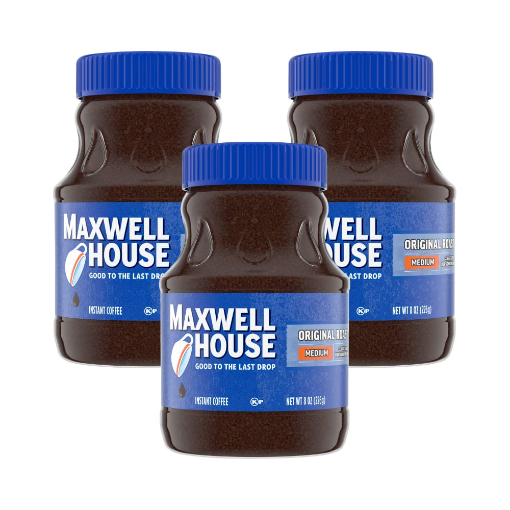 Medium Roast Instant Coffee 8 Ounce Jar Pack of 3 Q66421