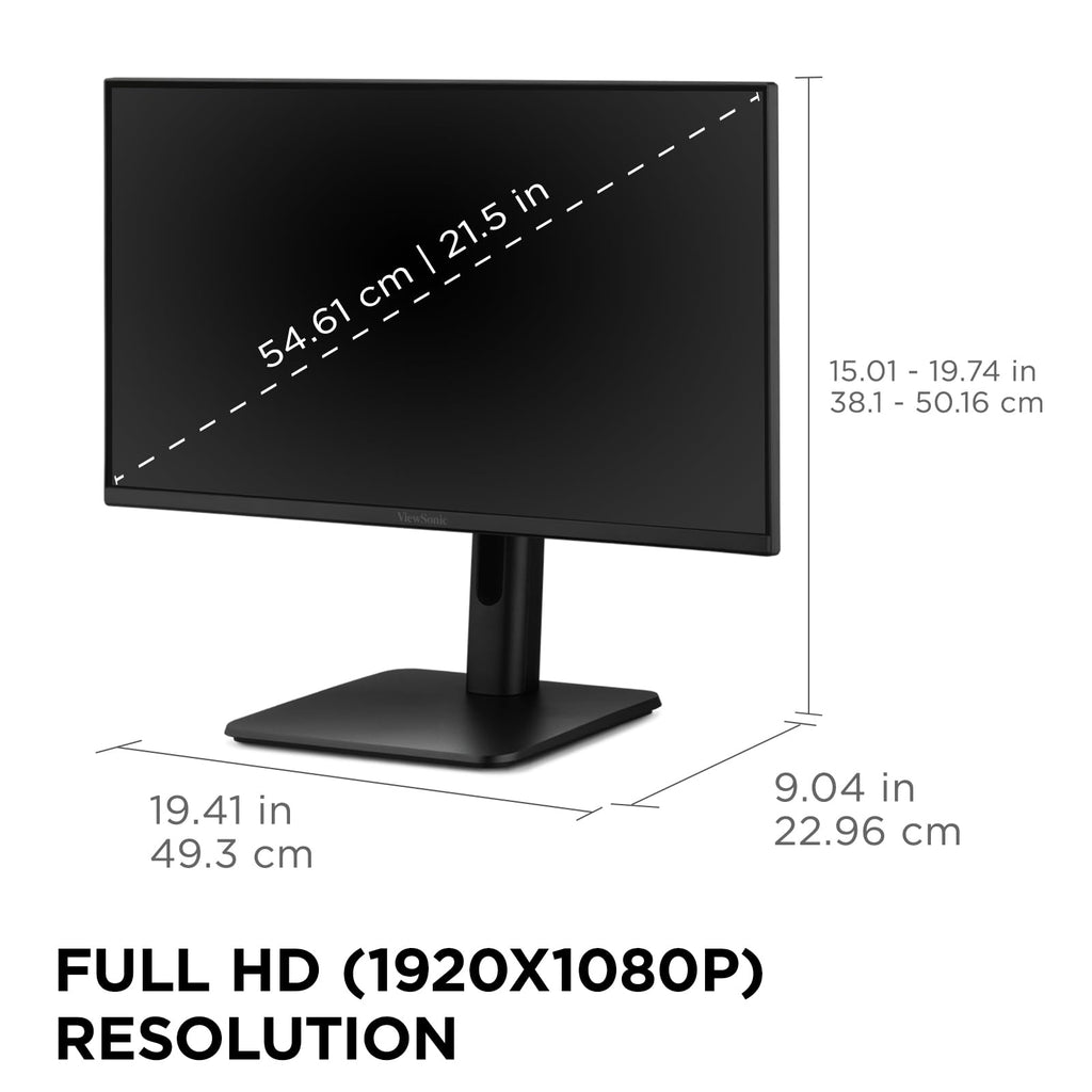 22 Inch 1080p VA Monitor with HDMI DisplayPort VGA USB H33244