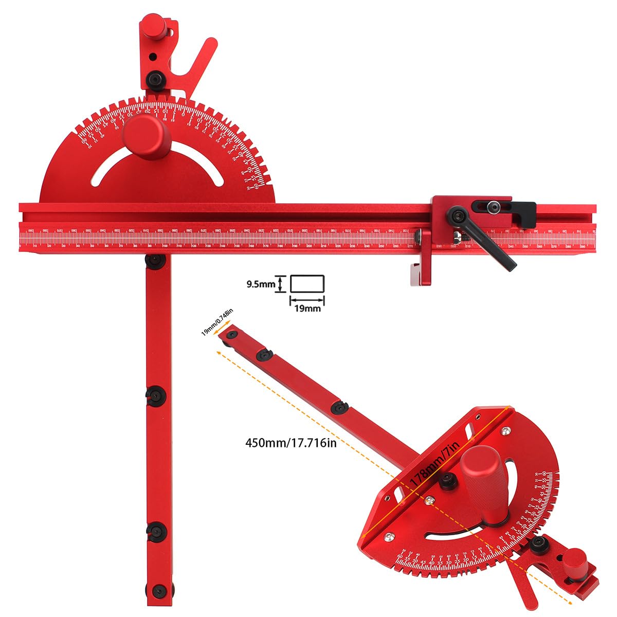 Table Saw Precision Miter System with Miter Fence & Bar Q133