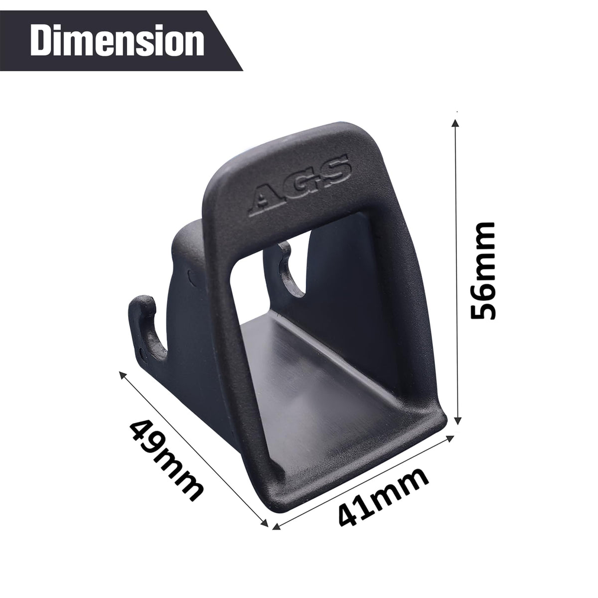 4Pcs Black Car Seat Latch Guides C15460