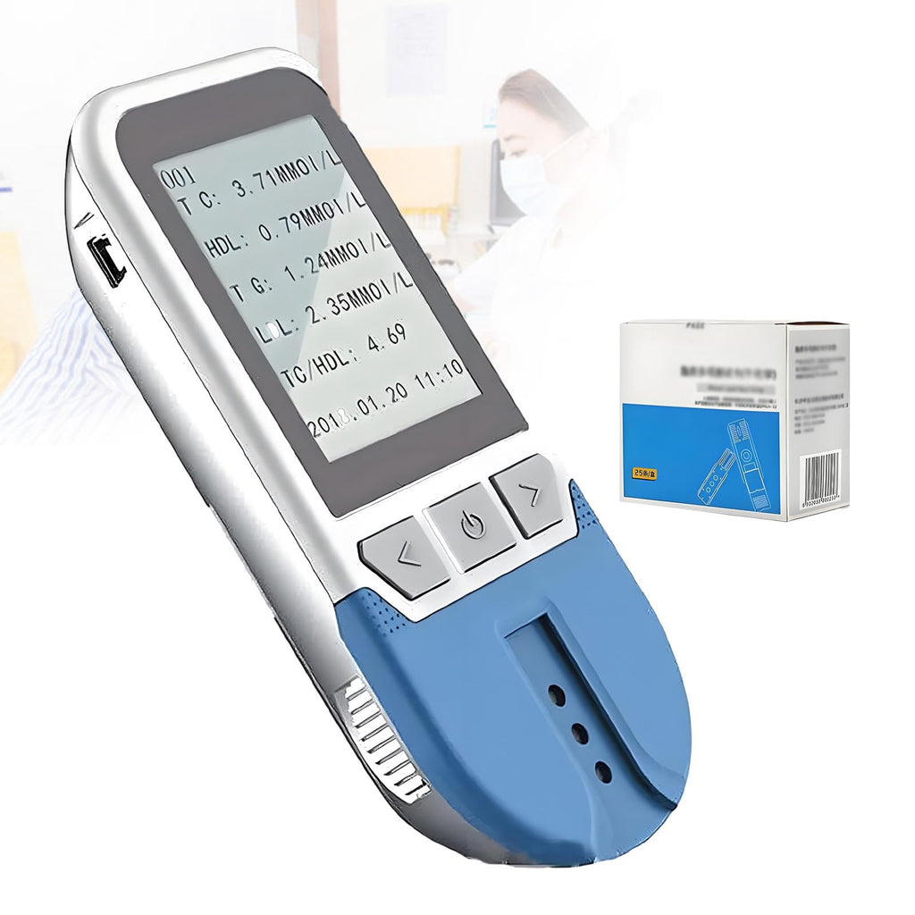 5 in 1 Lipid Test Meter Cholesterol Monitor Kit with 25 Strips N78781