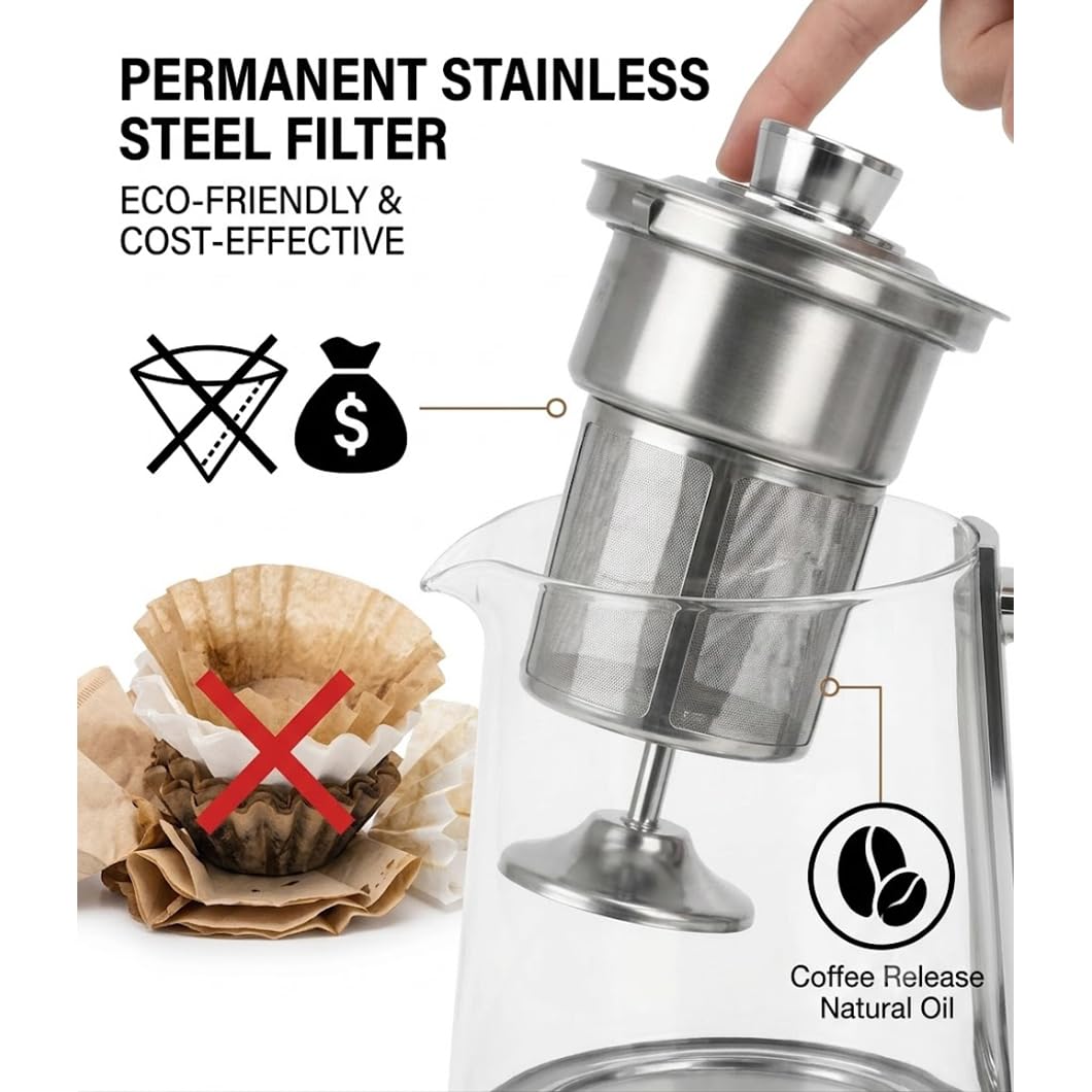 10-Cup Borosilicate Glass Electric Percolator Coffee Pot Q326860