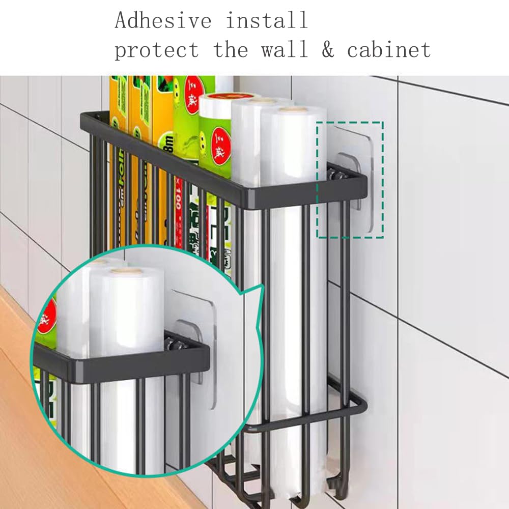 Self Adhesive Wall Mounted Storage Box (Black) W9856