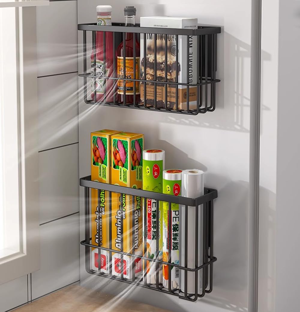 Self Adhesive Wall Mounted Storage Box (Black) W9856