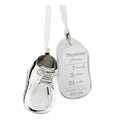 Silver Baby Bootie Metal Christmas Ornament T66618