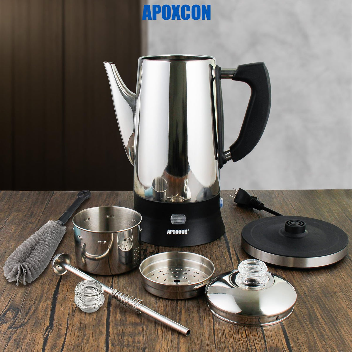 12 Cup Stainless Steel Electric Coffee Percolator R94550
