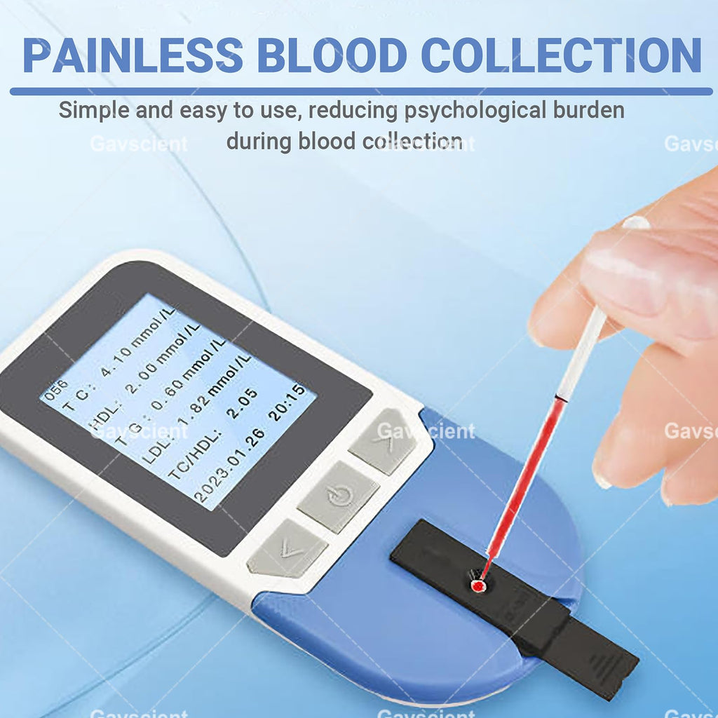 5 in 1 Lipid Test Meter Cholesterol Monitor Kit with 25 Strips N78781