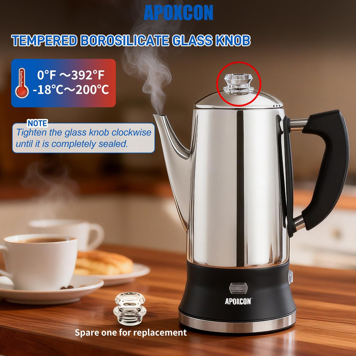 12 Cup Stainless Steel Electric Coffee Percolator R94550