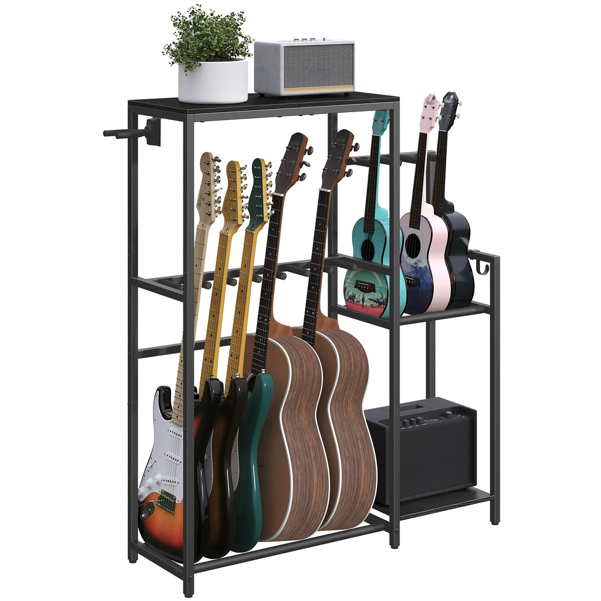Guitar Stand, Multi-Guitar Rack, AMP Stand, Record Rack Z539
