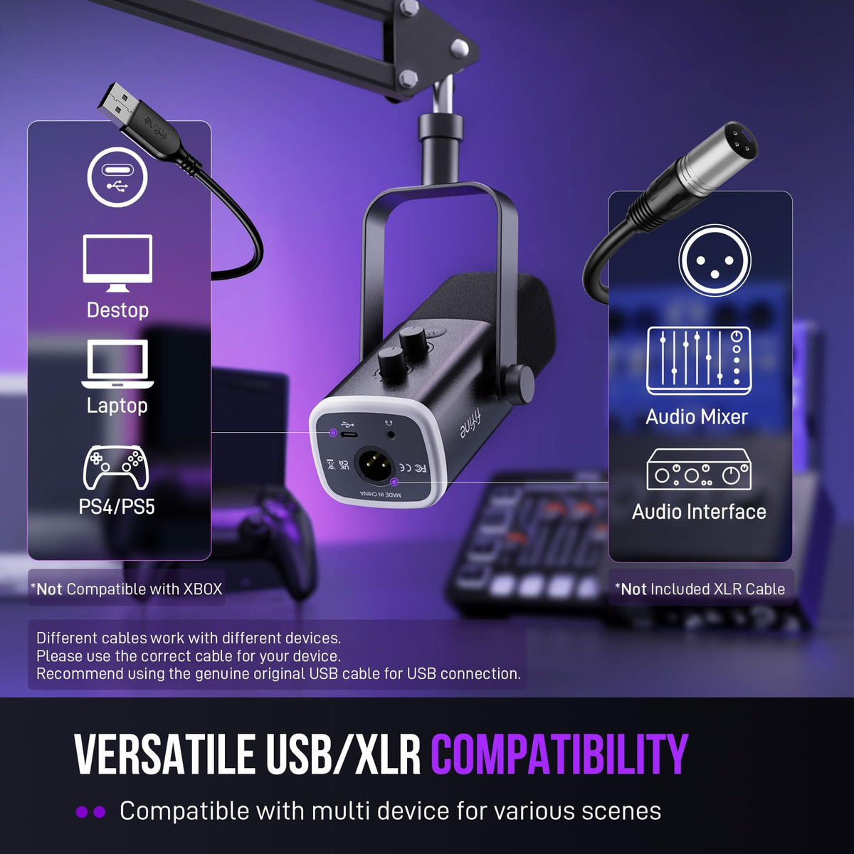Dynamic XLR/USB Gaming Microphone Set K3947