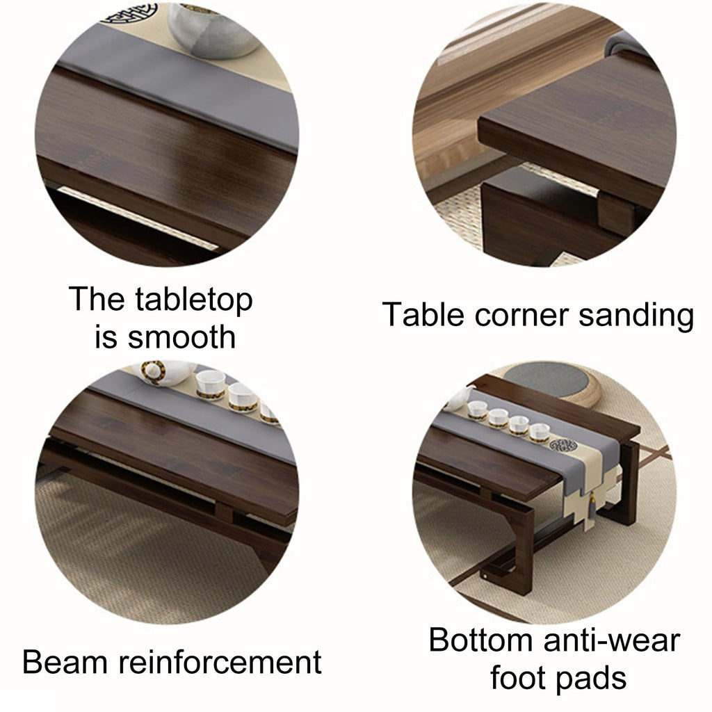 Japanese Floor Table Solid Wood 100x55x30cm R909