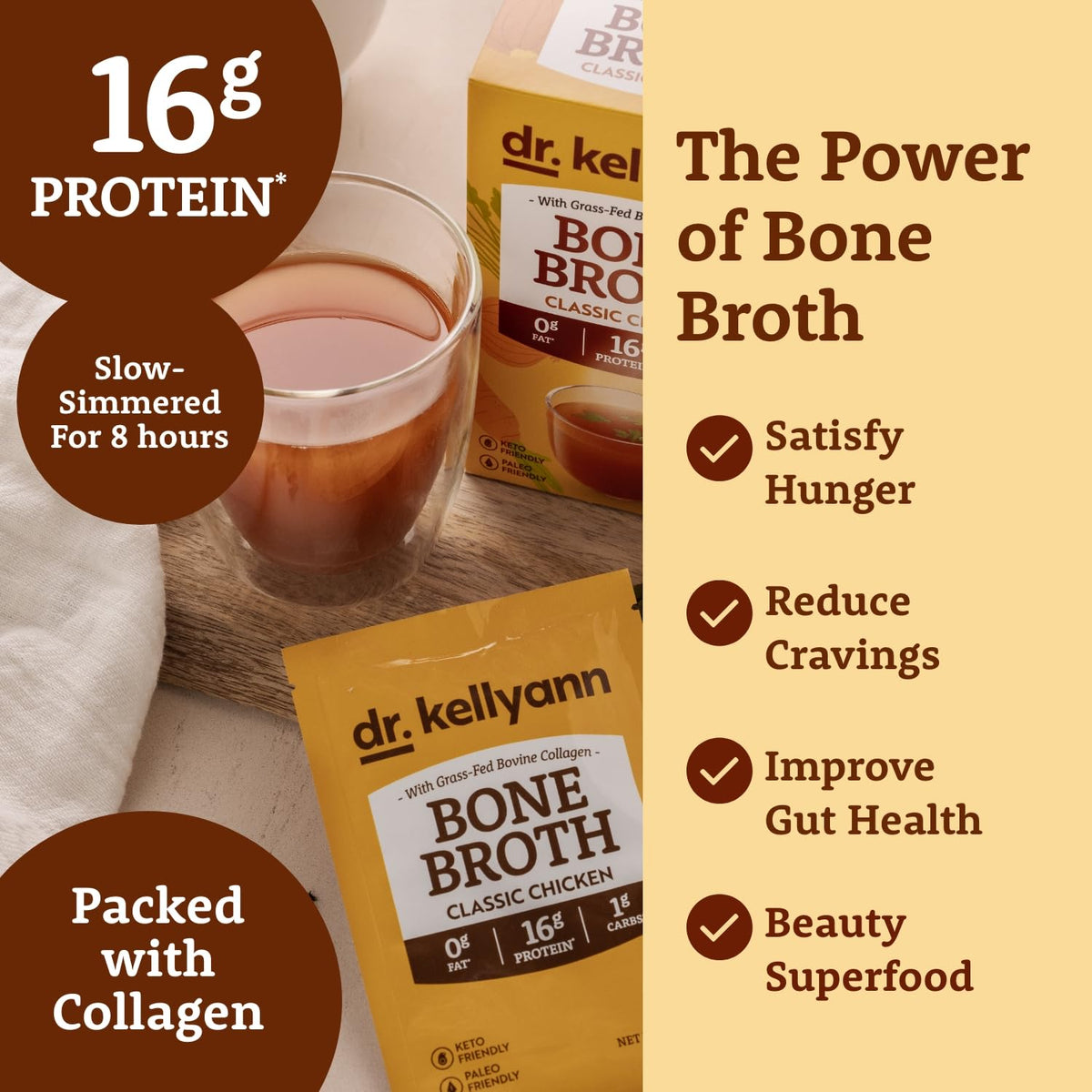 Bone Broth Packets Variety Pack 3 Boxes 21 Servings B604203