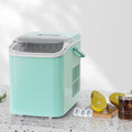 Countertop Ice Maker Machine with Handle, Self-Cleaning, 2 Sizes Bullet Ice, Black D790113